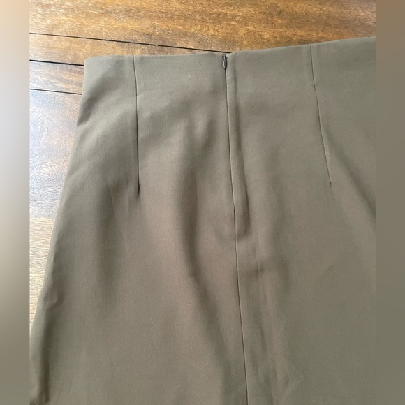 NWT Zara Pencil Maxi Side Slit Brown Skirt Ruched Zip Size XL Resort Cruise - Picture 9 of 13